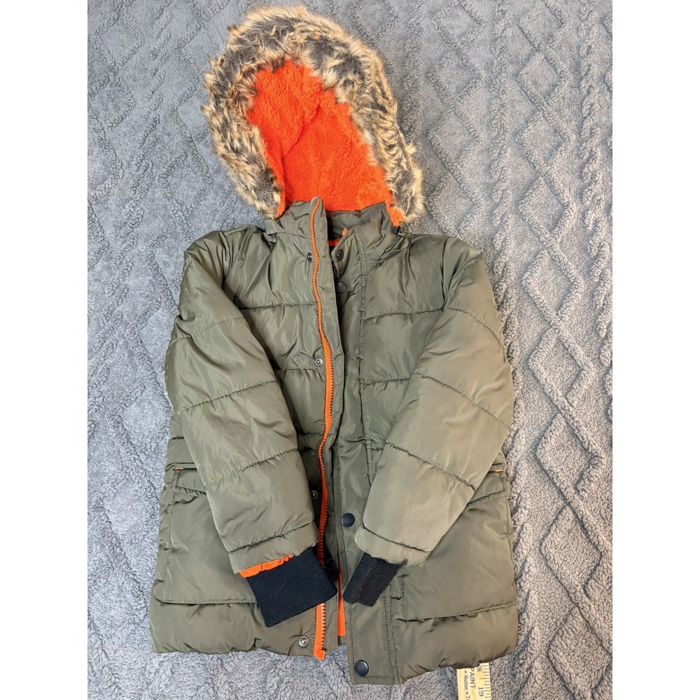 Boys Toddler Hooded Puffer Jacket Size 5 Members Mark
